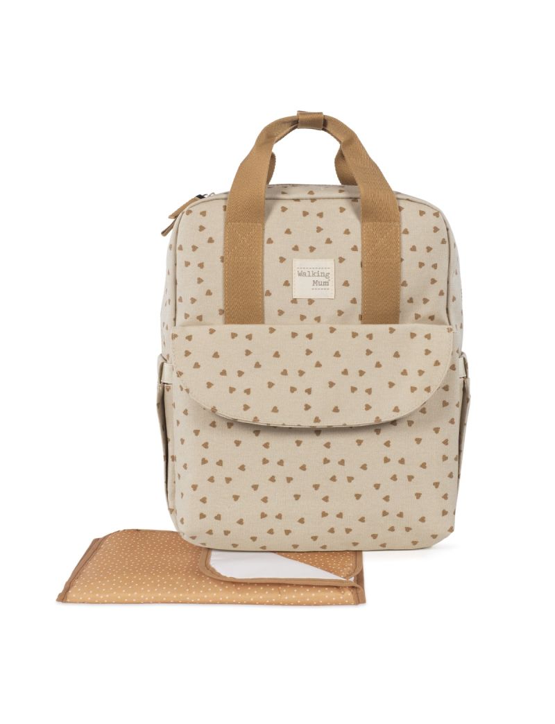WALKING MUM MOCHILA POPPY HEARTS CINNAMON