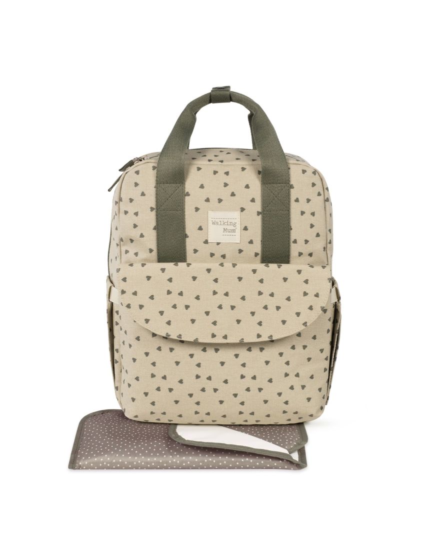 WALKING MUM MOCHILA POPPY HEARTS MOSS