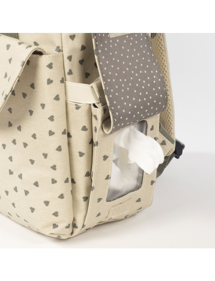 WALKING MUM MOCHILA POPPY HEARTS MOSS