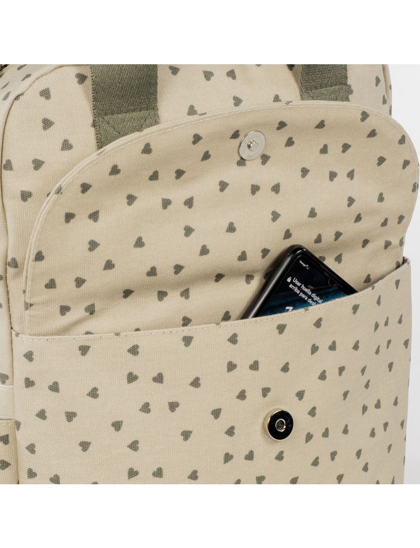 WALKING MUM MOCHILA POPPY HEARTS MOSS