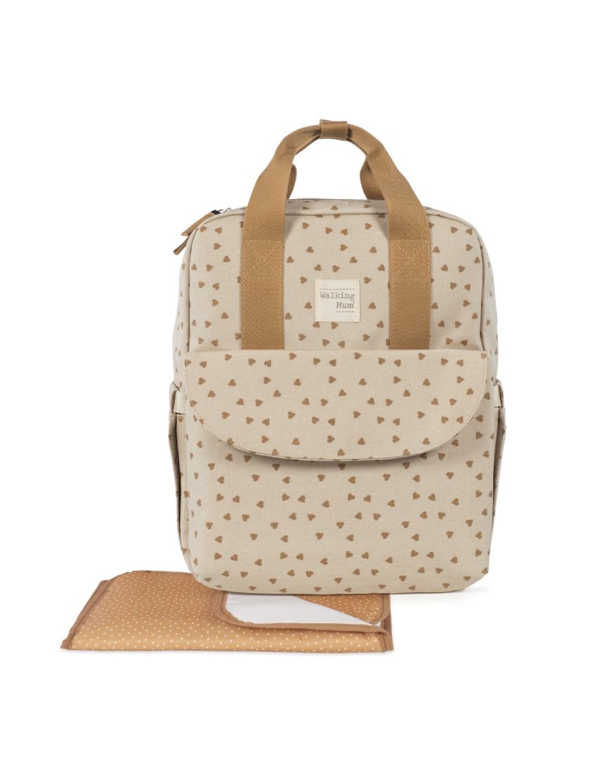 WALKING MUM MOCHILA POPPY HEARTS CINNAMON