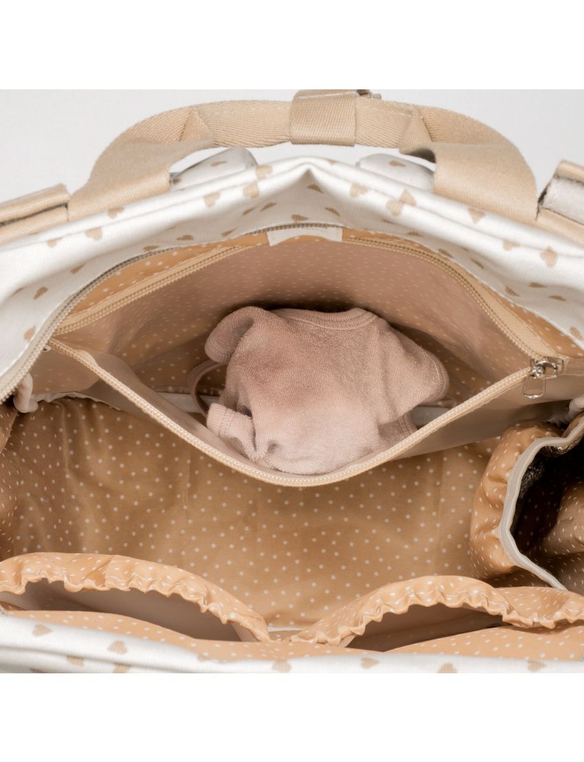 WALKING MUM MOCHILA POPPY HEARTS CINNAMON