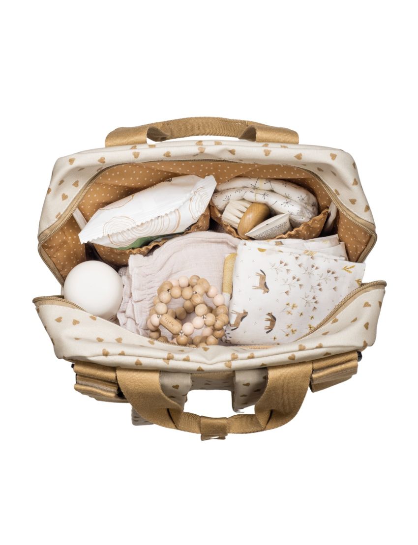 WALKING MUM MOCHILA POPPY HEARTS CINNAMON