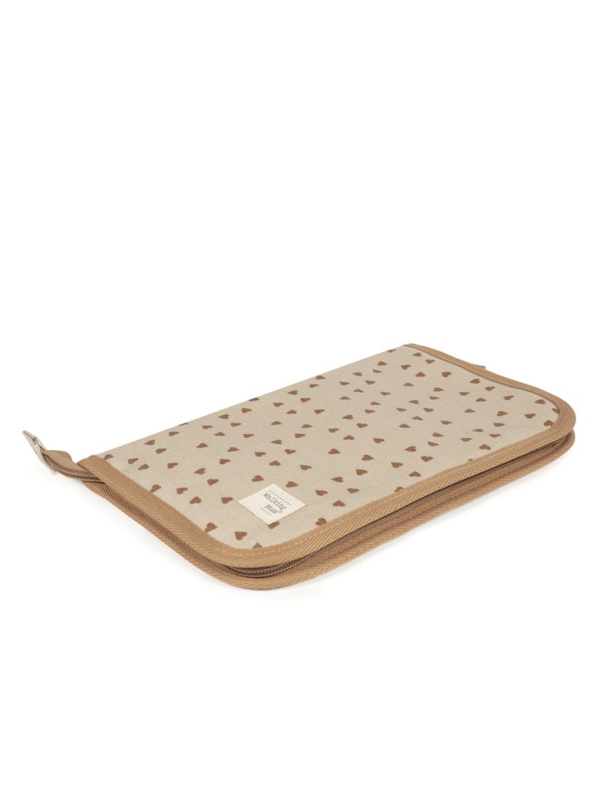 WALKING MUM PORTA-DOCUMENTOS POPPY HEARTS CINNAMON