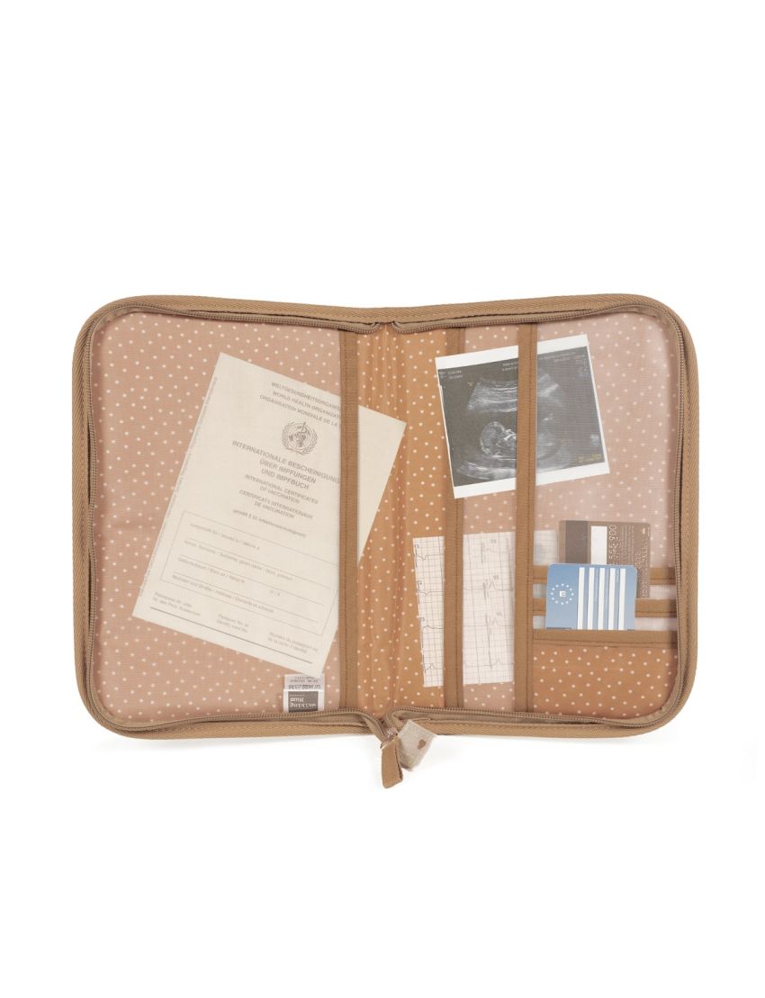 WALKING MUM PORTA-DOCUMENTOS POPPY HEARTS CINNAMON