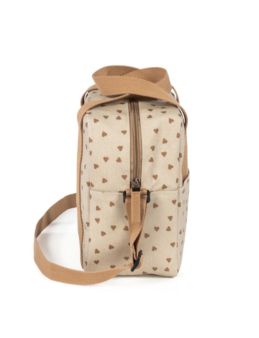 WALKING MUM LANCHEIRA ISOTÉRMICA POPPY HEARTS CINNAMON