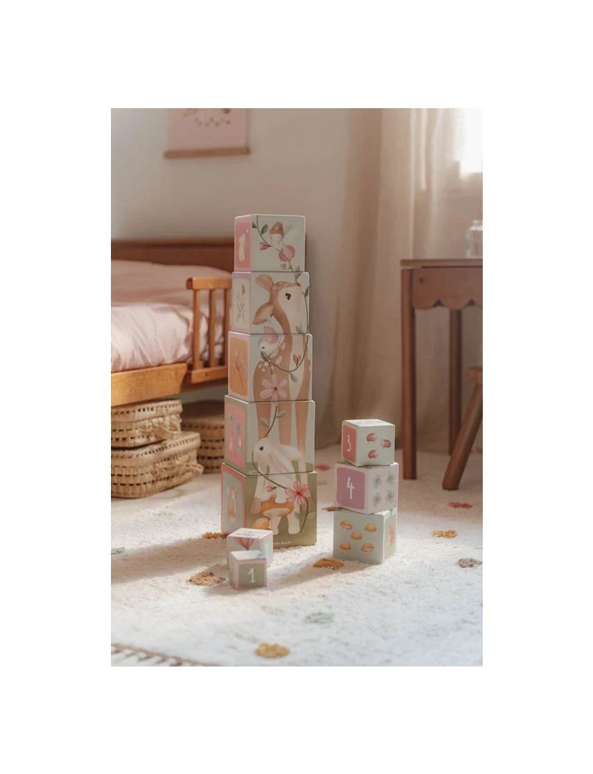 Cubos de Empilhar e Encaixe em Cartão – Fairy Garden