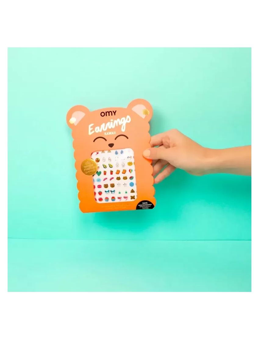 OMY Brincos Autocolantes Kawii