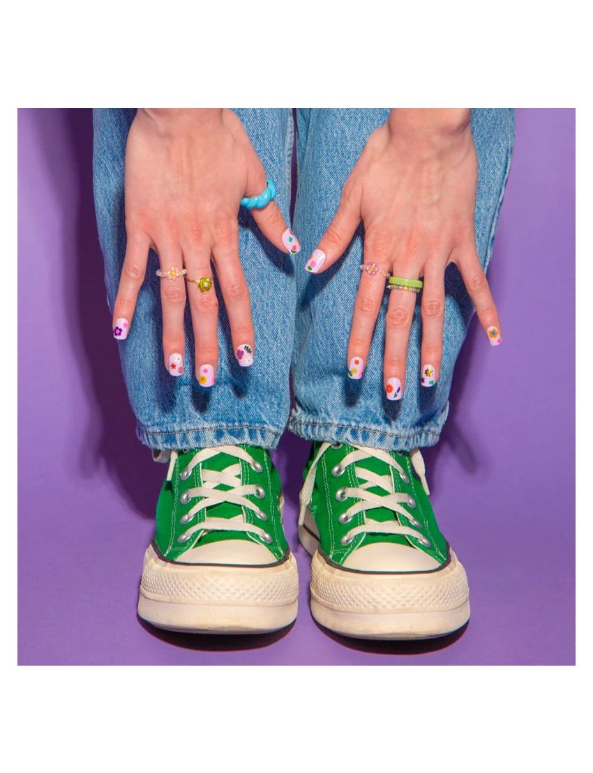 OMY Sticker Unhas Nail Art Flower