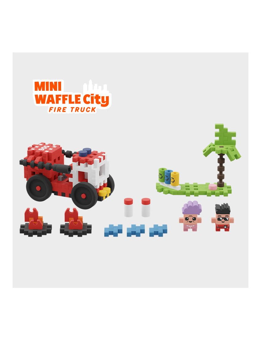 Marioinex Mini Waffle City Fire Truck 80 pcs