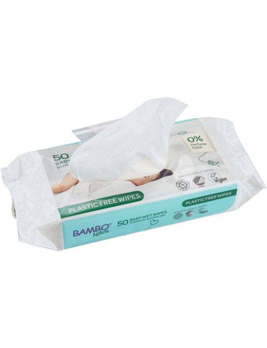 Baby Wet Wipes Plastic Free - 50 toalhitas