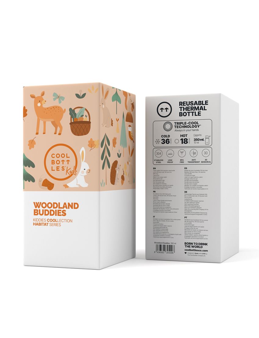 COOL BOTTLES KIDDIES WOODLAND BUDDIES 350ml