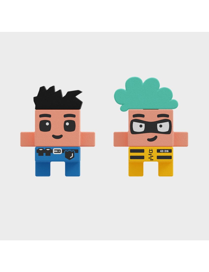 Marioinex Mini Waffle City Carro da Polícia e Loja de Jóias 80 pcs