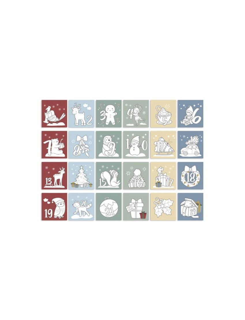 Little Dutch Calendário do Advento para Colorir