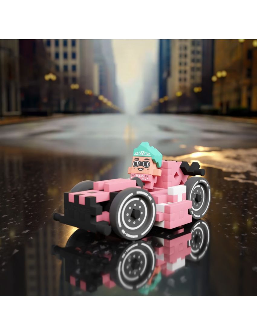 Marioinex Mini Waffle Race Car Megan 50 Pcs