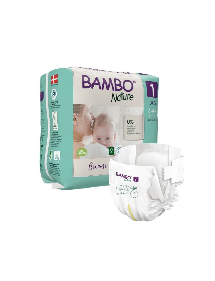 Fraldas Bambo Nature Recém Nascido 1 XS
